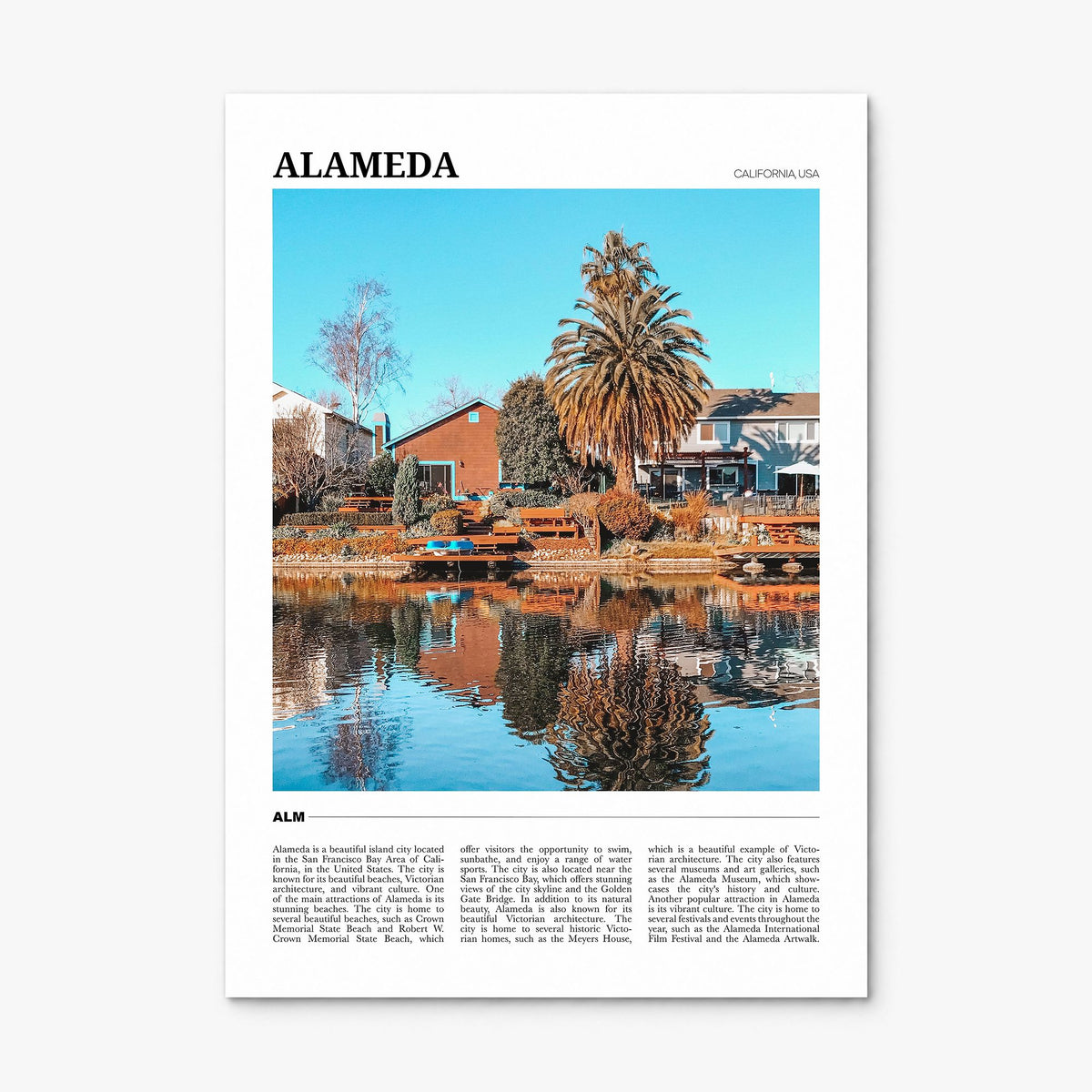 Alameda Travel Poster, print only (unframed)