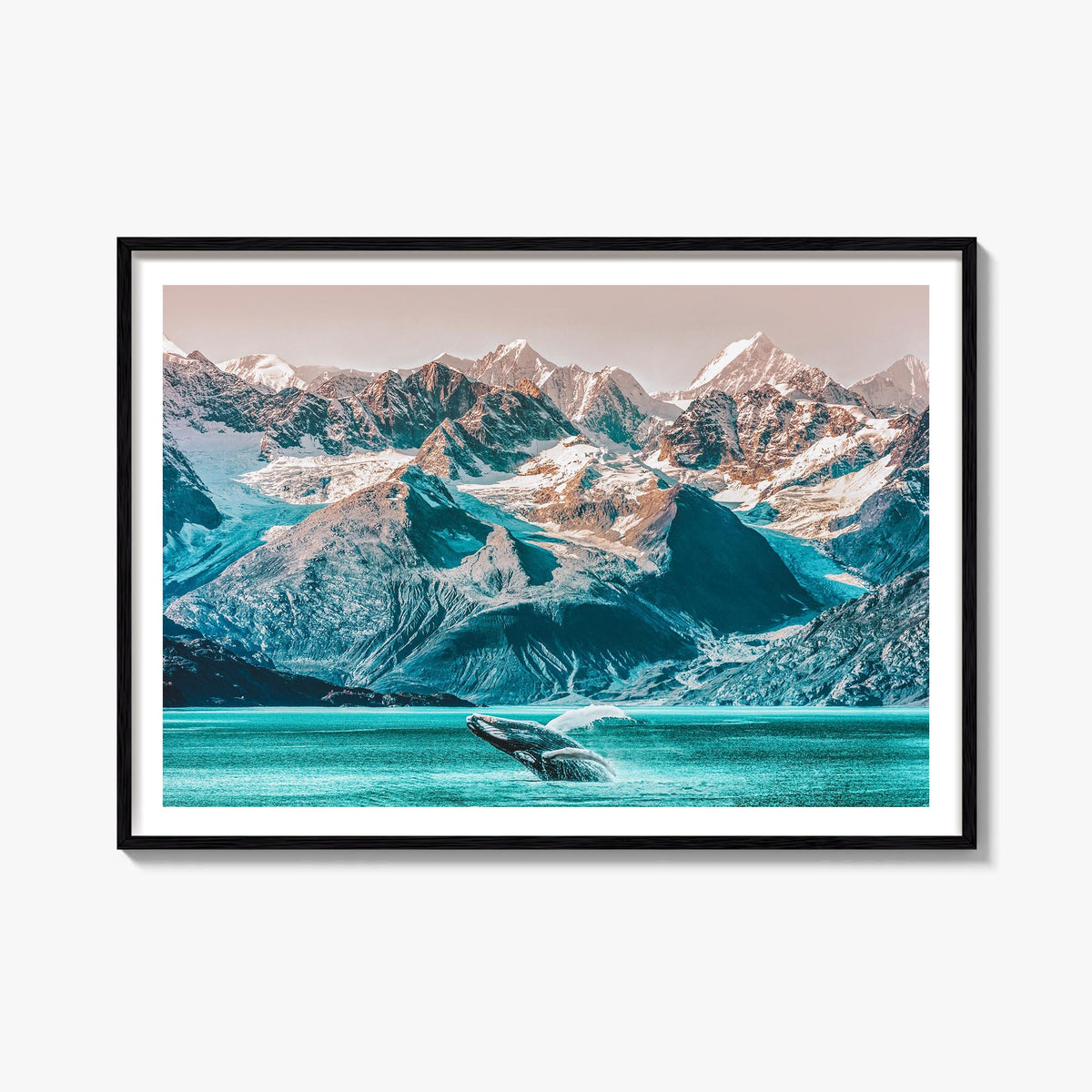 Alaska colorful photo poster of United States – horizontal wall art, unframed print shown in interior mockup