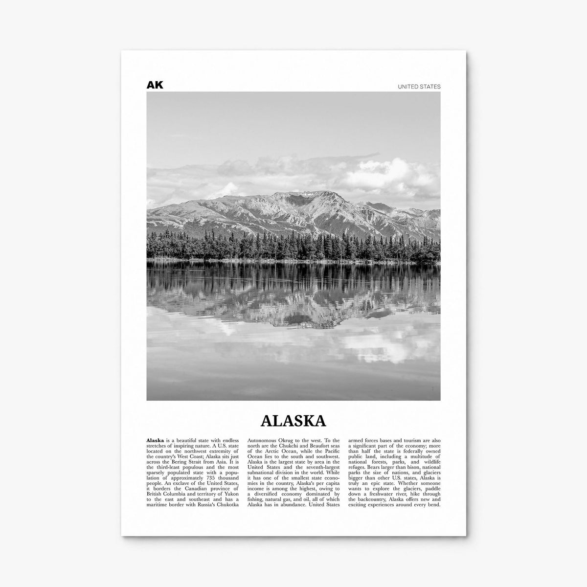Alaska Newspaper No 2 Poster, print only (unframed)