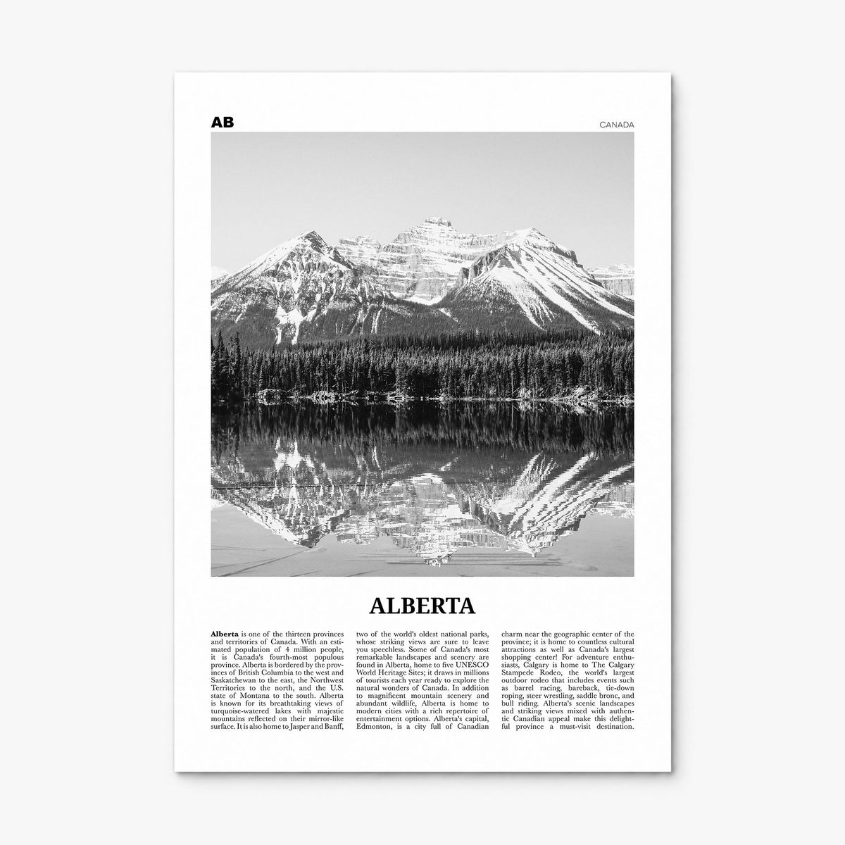 Alberta Newspaper Poster, print only (unframed)