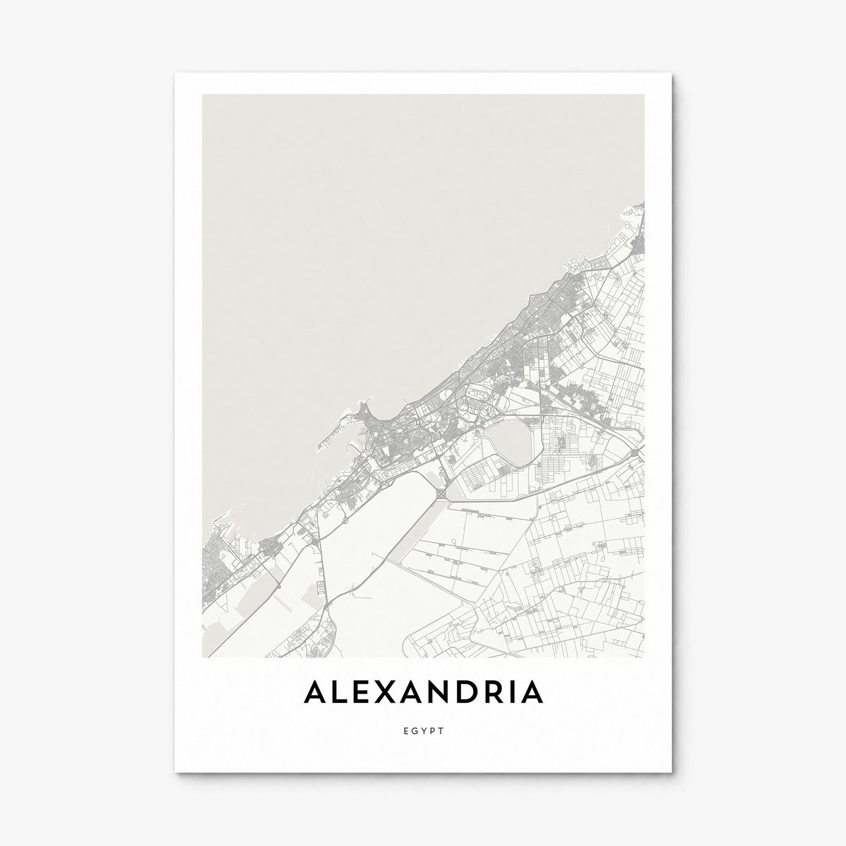 Alexandria, Egypt Map Poster, print only (unframed)