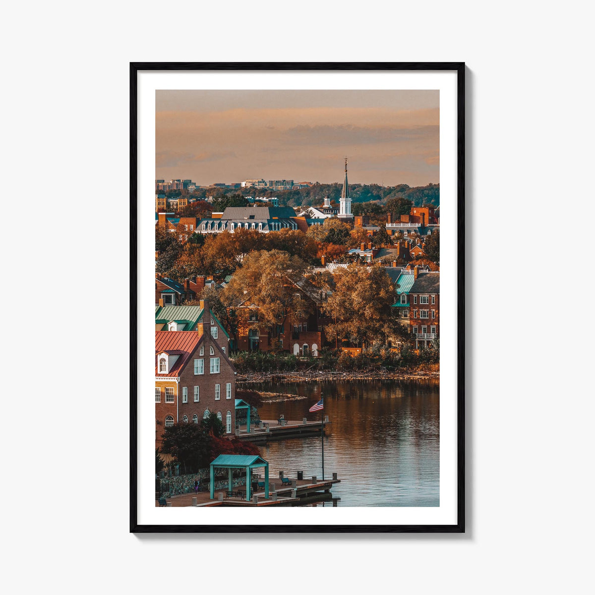 Alexandria, Virginia colorful photo poster of Virginia, USA – vertical wall art, unframed print shown in interior mockup