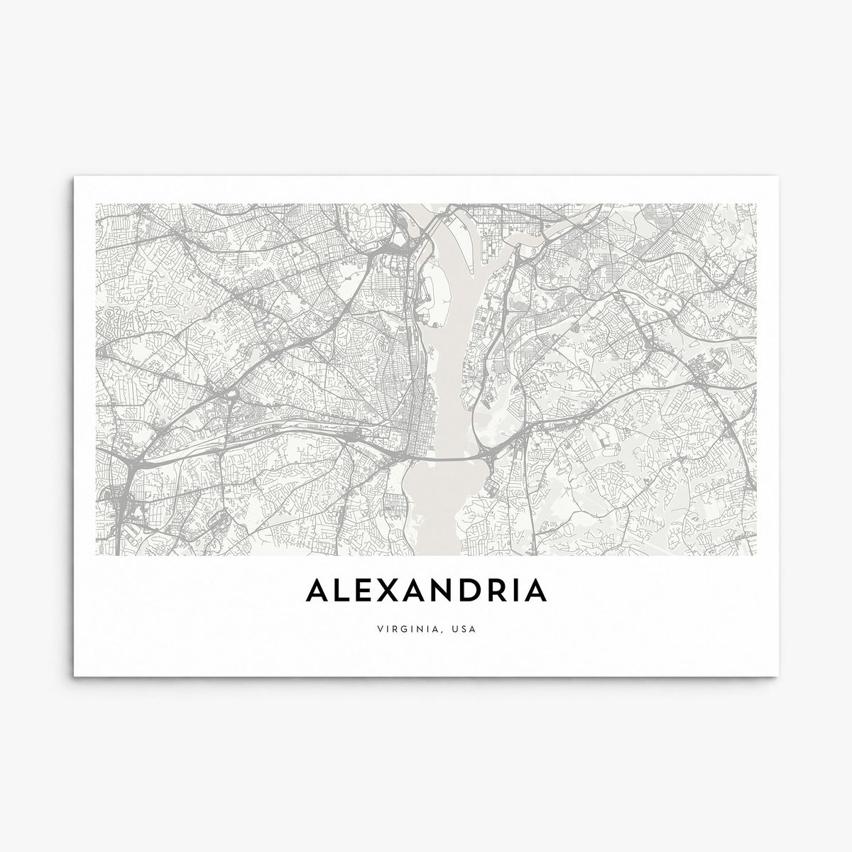 Alexandria, Virginia Map Poster, print only (unframed)