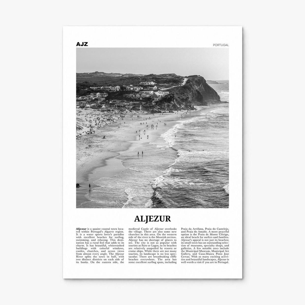 Aljezur Newspaper Poster, print only (unframed)