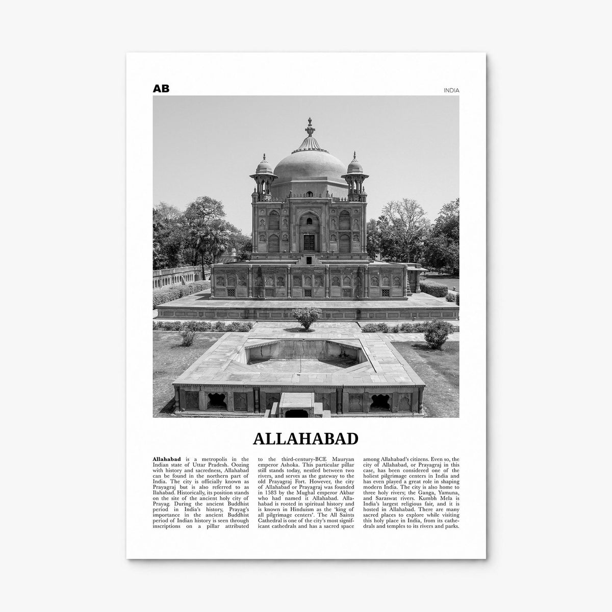 Allahabad Newspaper Poster, print only (unframed)