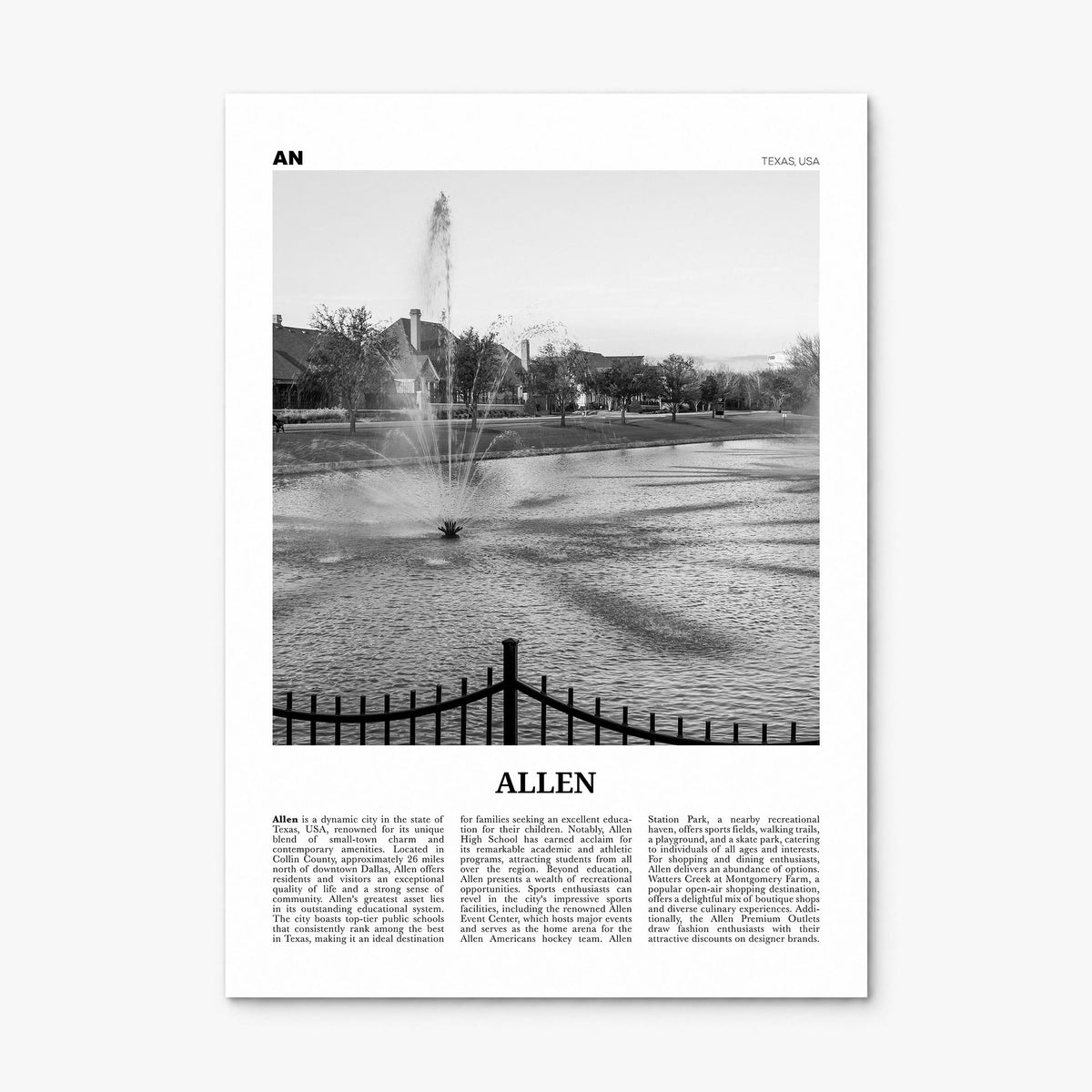 Allen Newspaper Poster, print only (unframed)