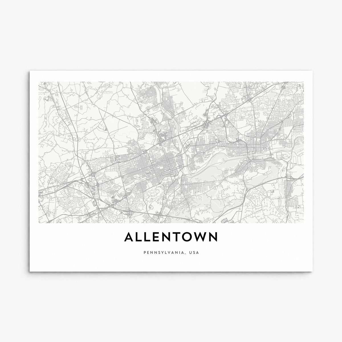 Allentown Map Poster, print only (unframed)