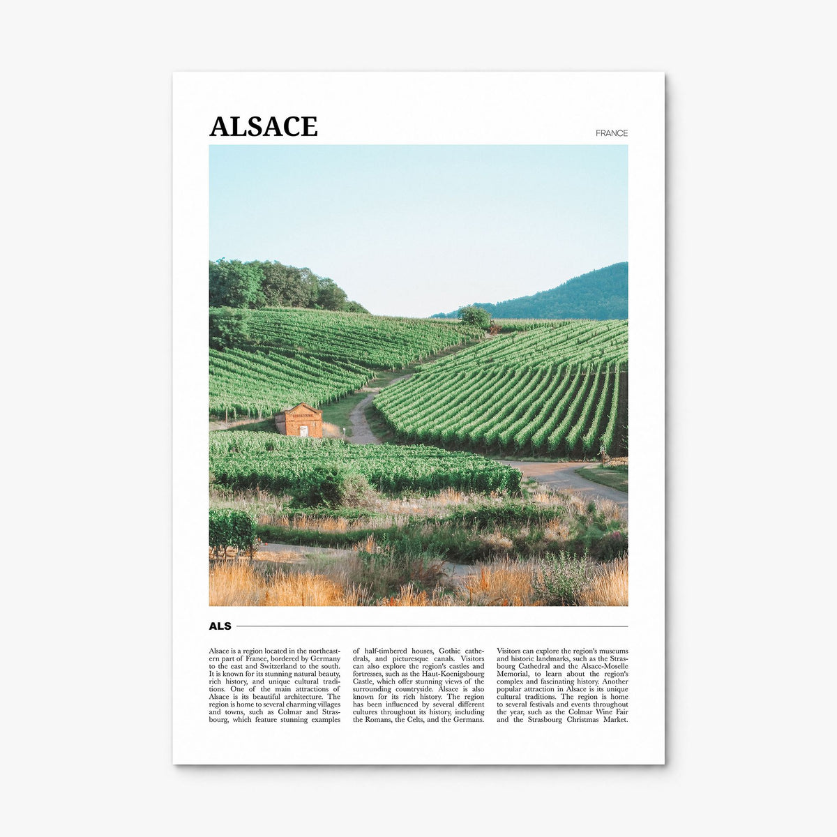 Alsace Travel Poster, print only (unframed)
