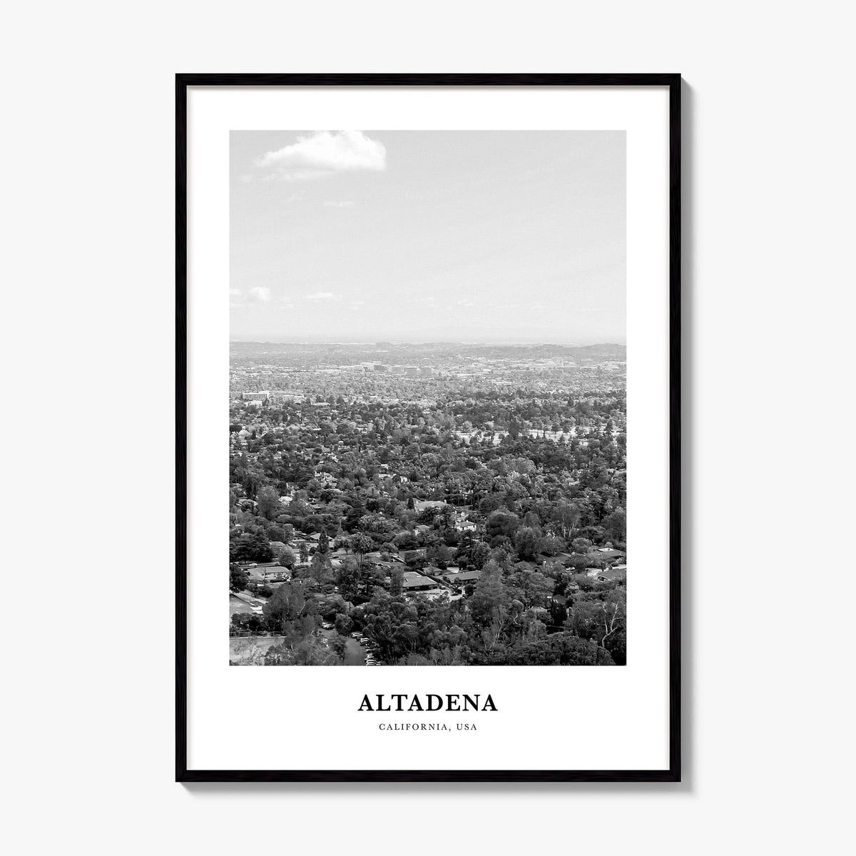 Altadena Classic Poster, framed poster mockup