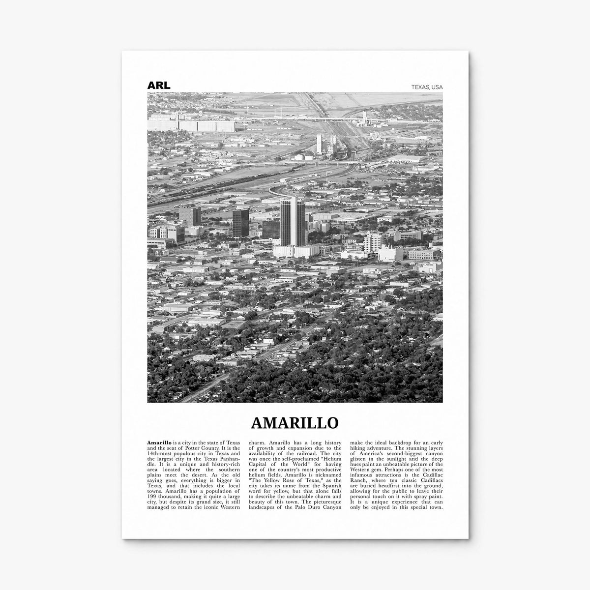 Amarillo Newspaper Poster, print only (unframed)