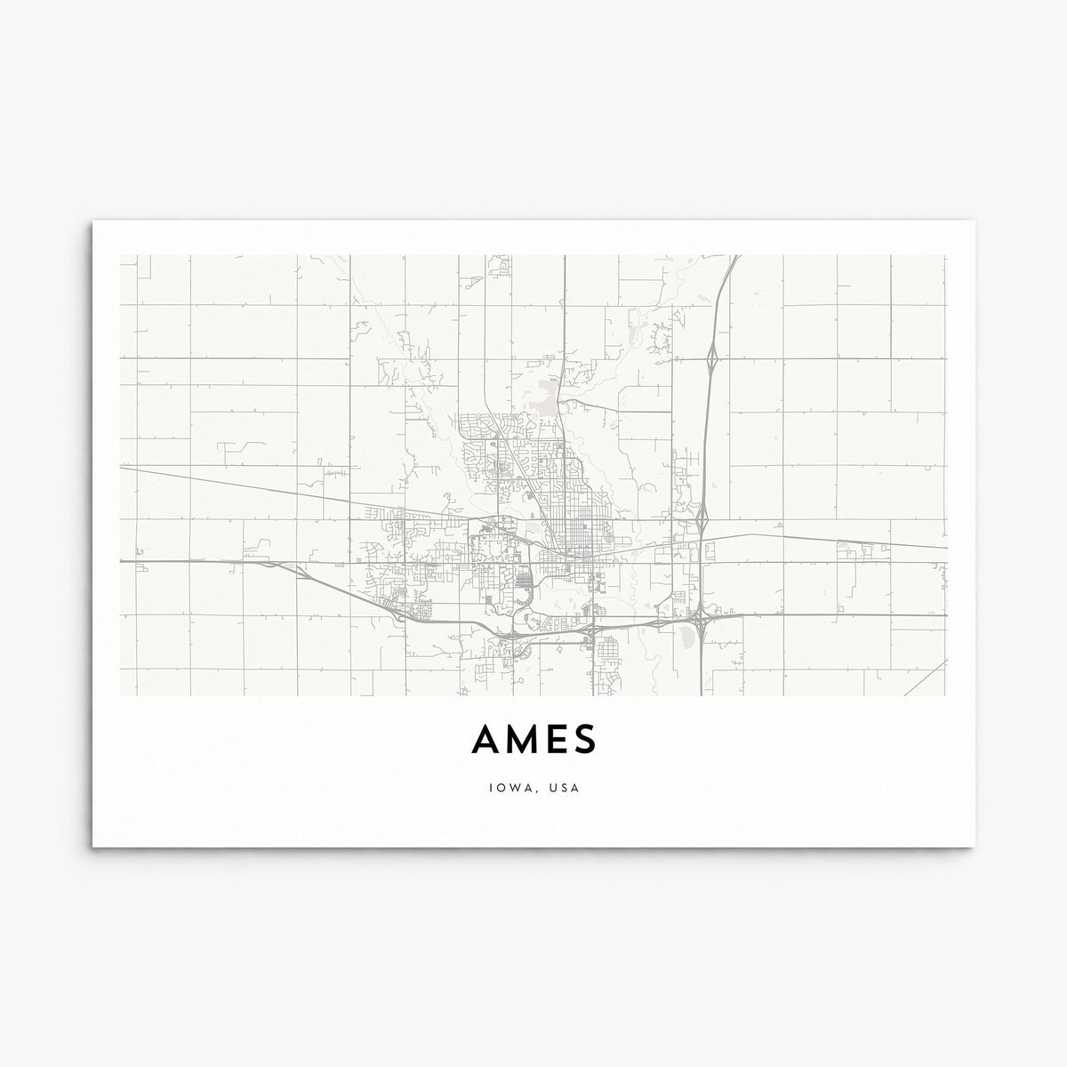 Ames Map Poster, print only (unframed)