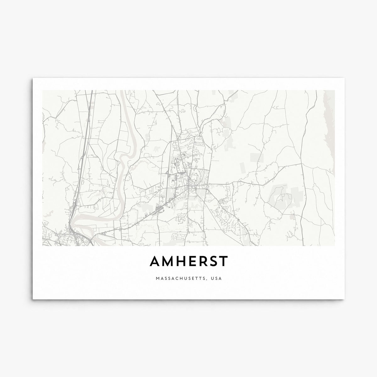 Amherst Map Poster, print only (unframed)