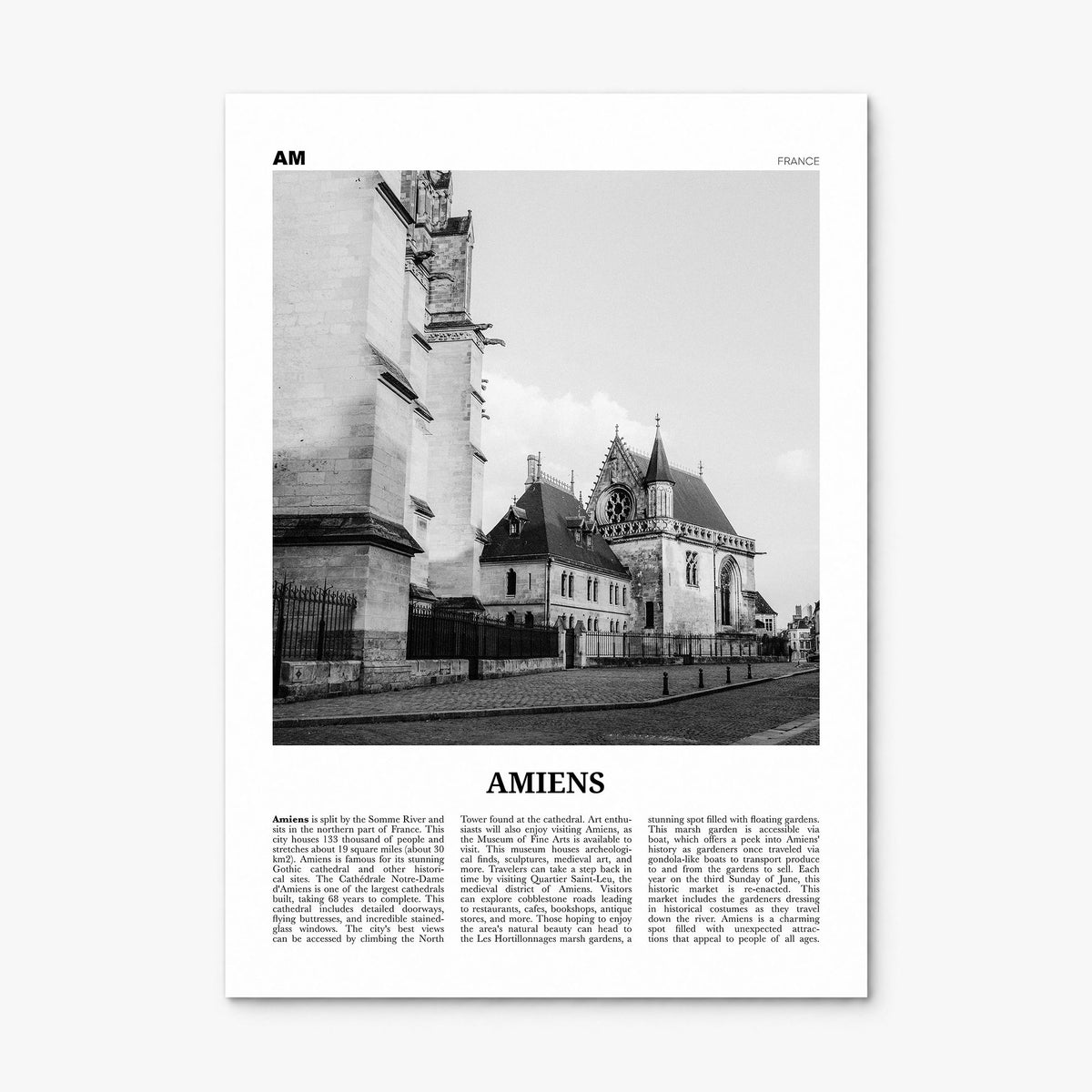 Amiens Newspaper Poster, print only (unframed)
