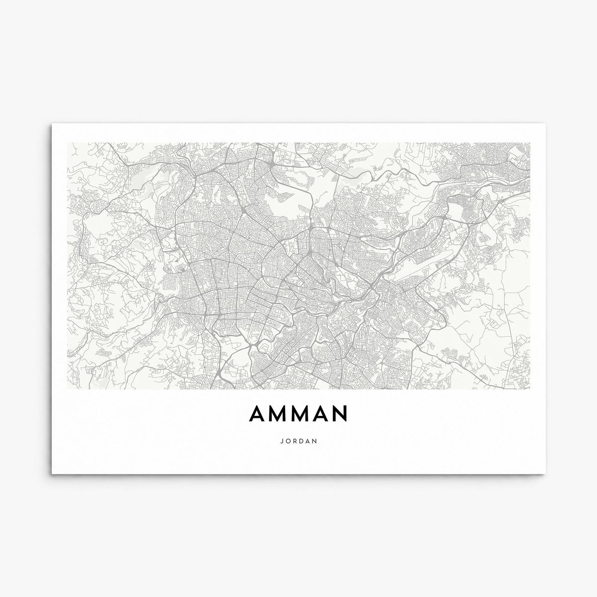Amman Map Poster, print only (unframed)