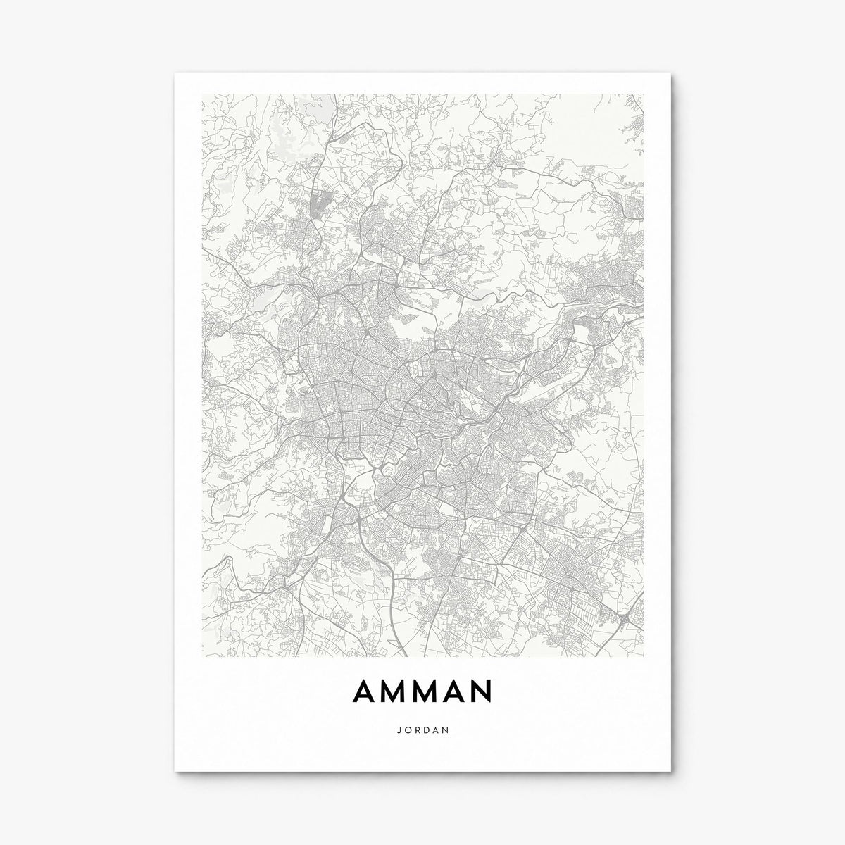 Amman Map Poster, print only (unframed)