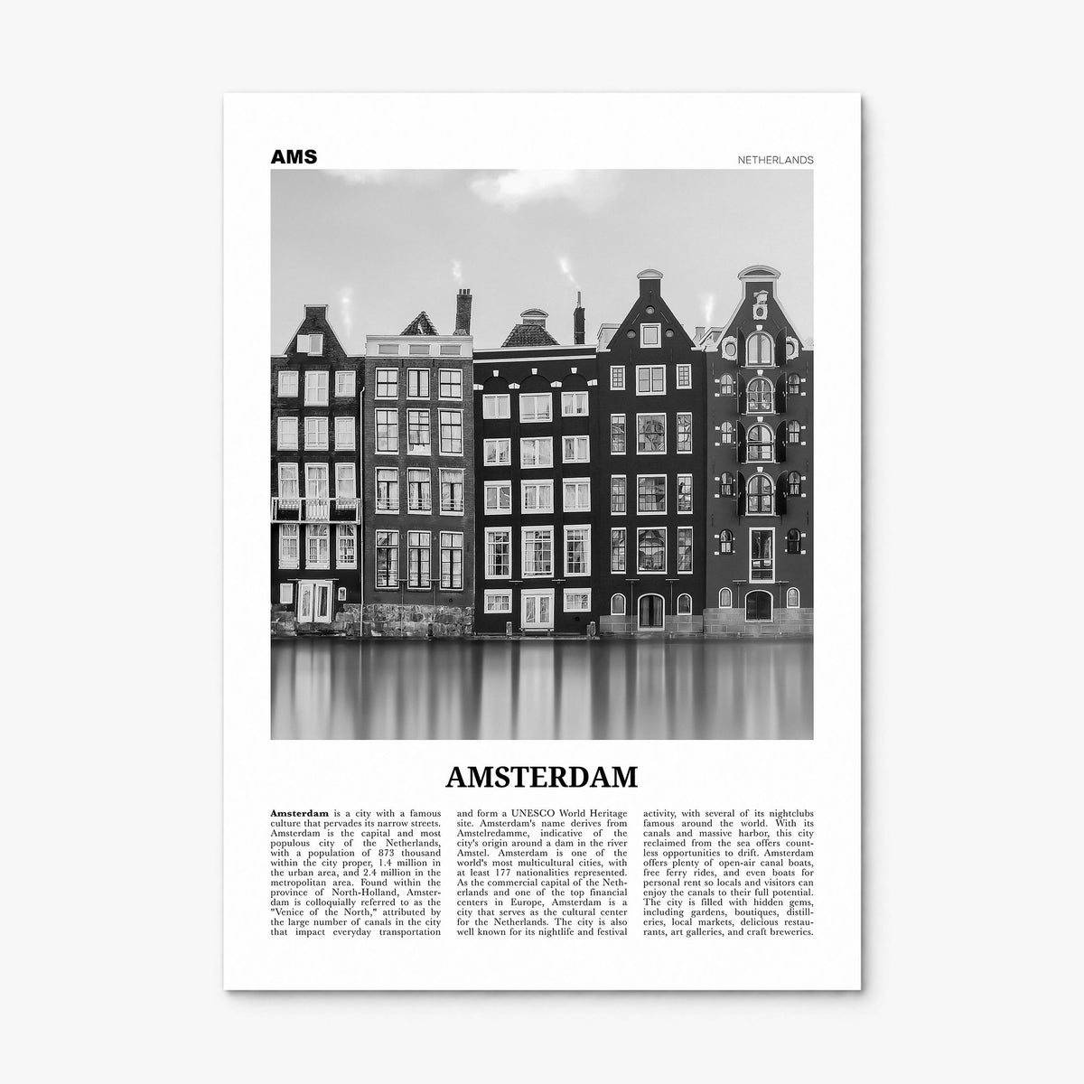 Amsterdam Newspaper No 1 Poster, print only (unframed)