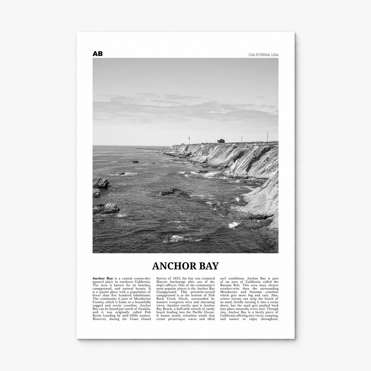 Anchor Bay Newspaper Poster, print only (unframed)