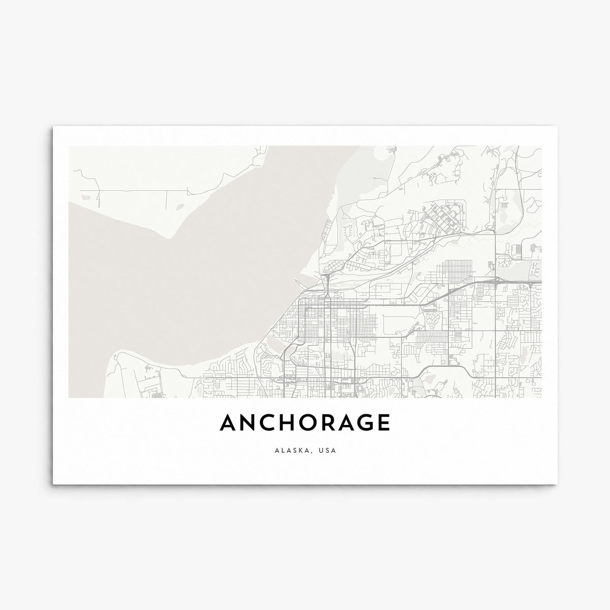 Anchorage Map Poster, print only (unframed)
