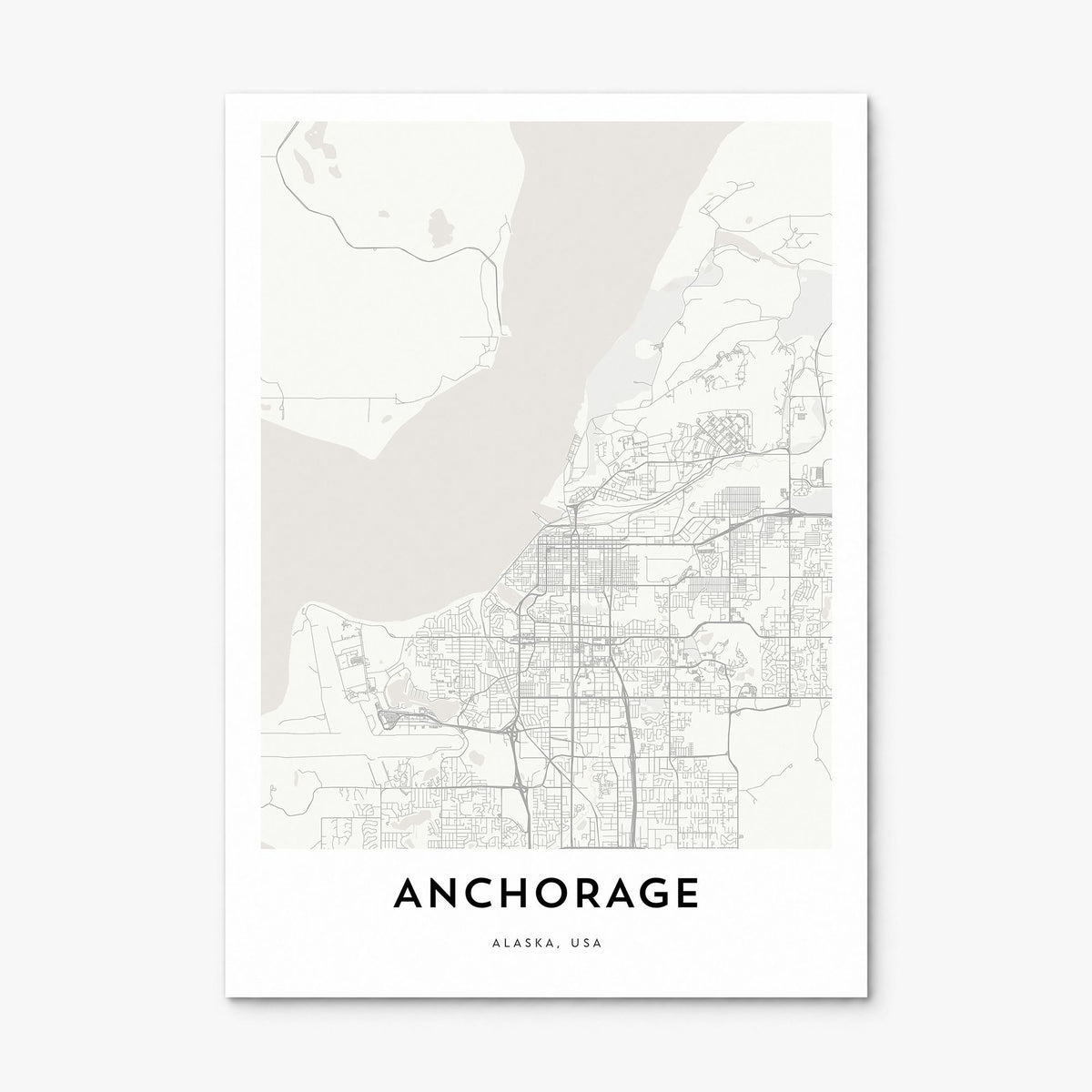 Anchorage Map Poster, print only (unframed)