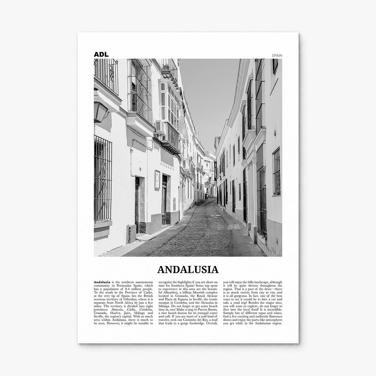 Andalusia Newspaper No 1 Poster, print only (unframed)
