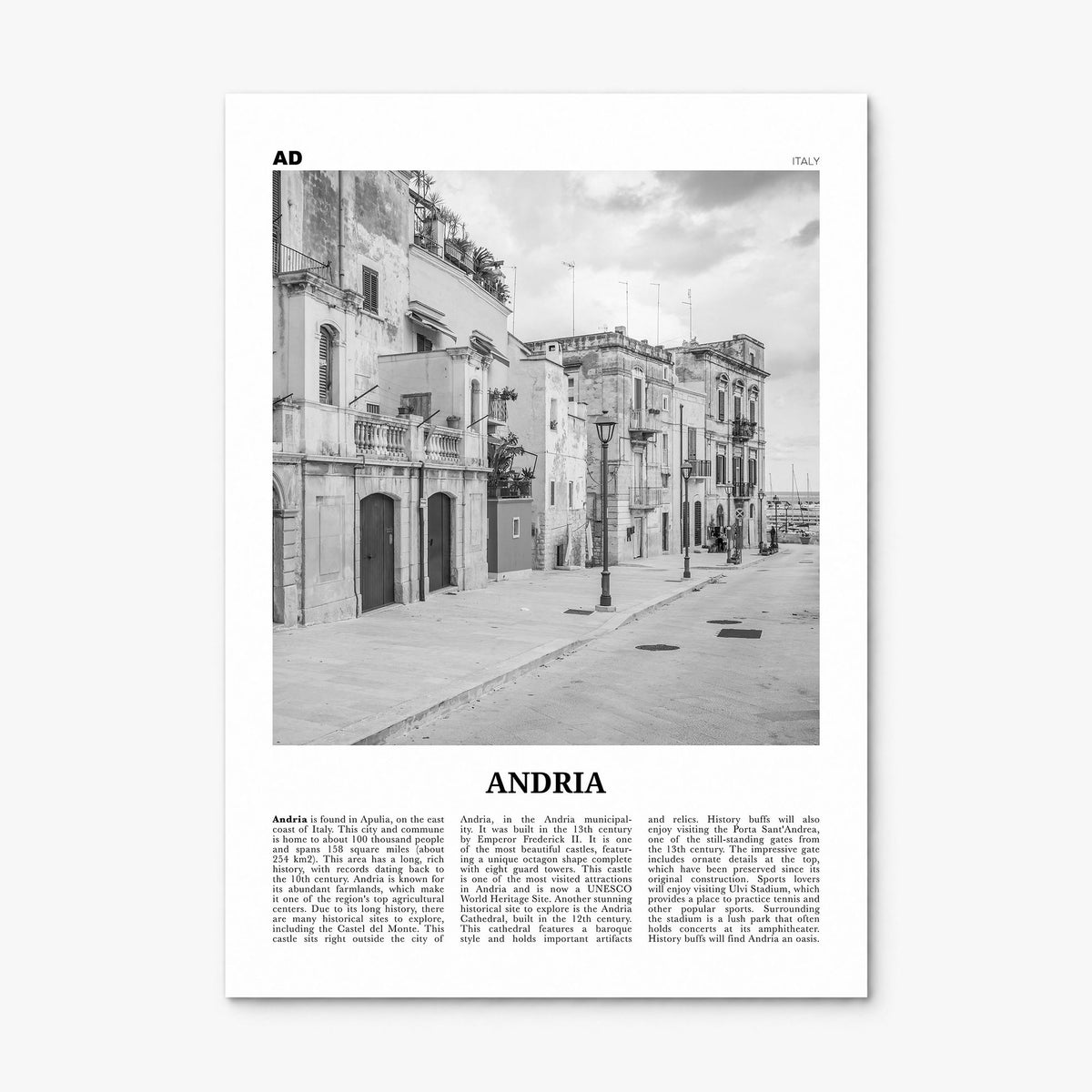 Andria Newspaper Poster, print only (unframed)