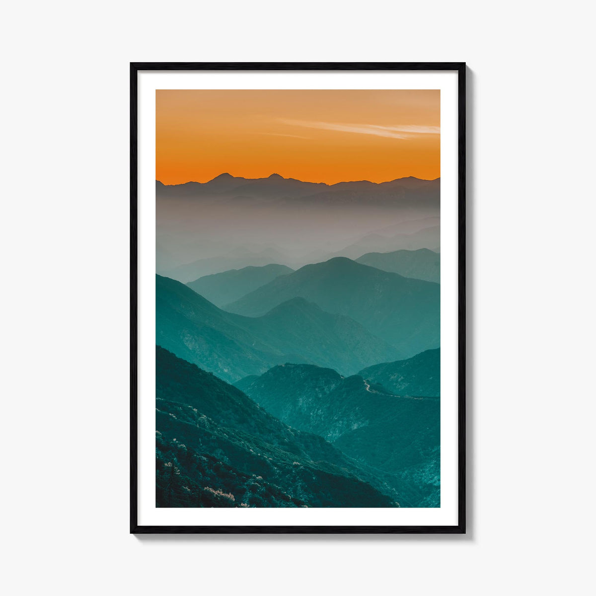 Angeles National Forest colorful photo poster of California, USA – vertical wall art, unframed print shown in interior mockup