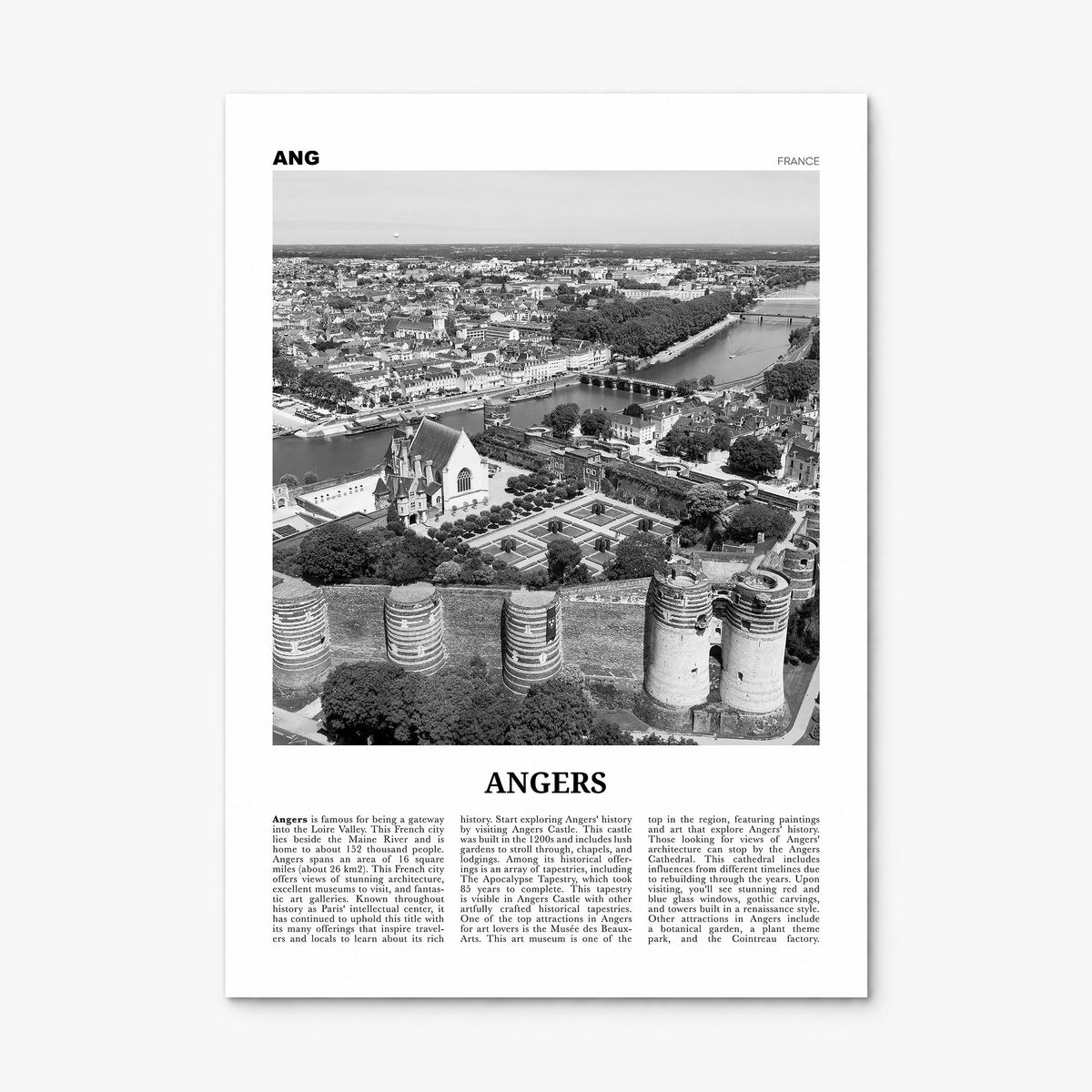 Angers Newspaper Poster, print only (unframed)