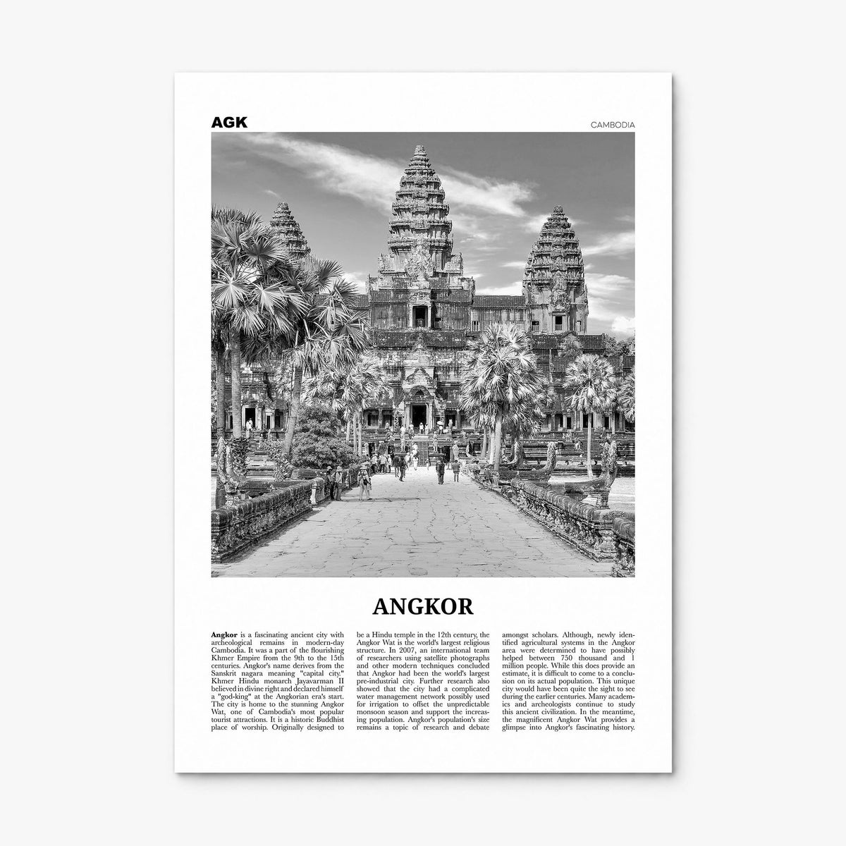 Angkor Newspaper Poster, print only (unframed)