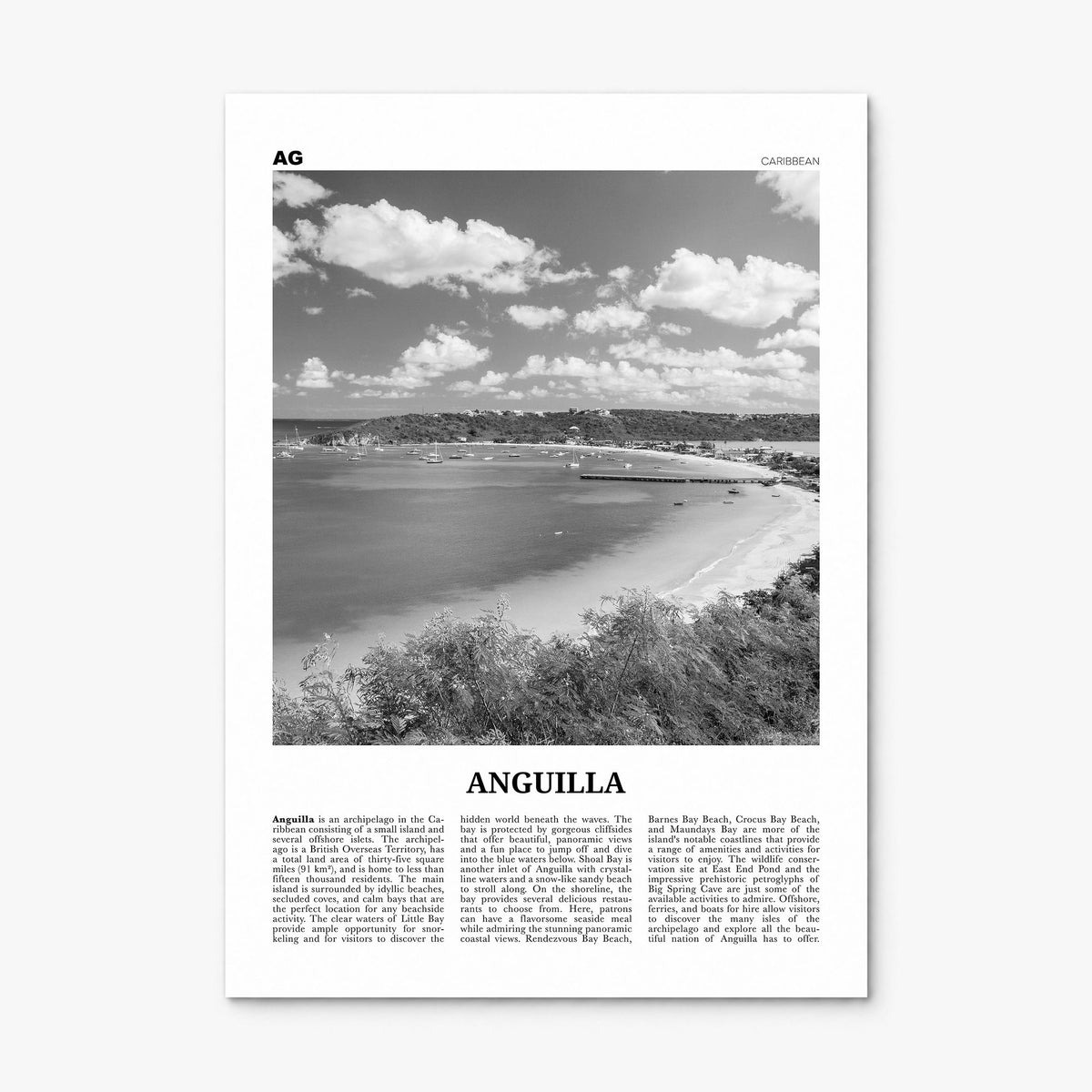 Anguilla Newspaper Poster, print only (unframed)