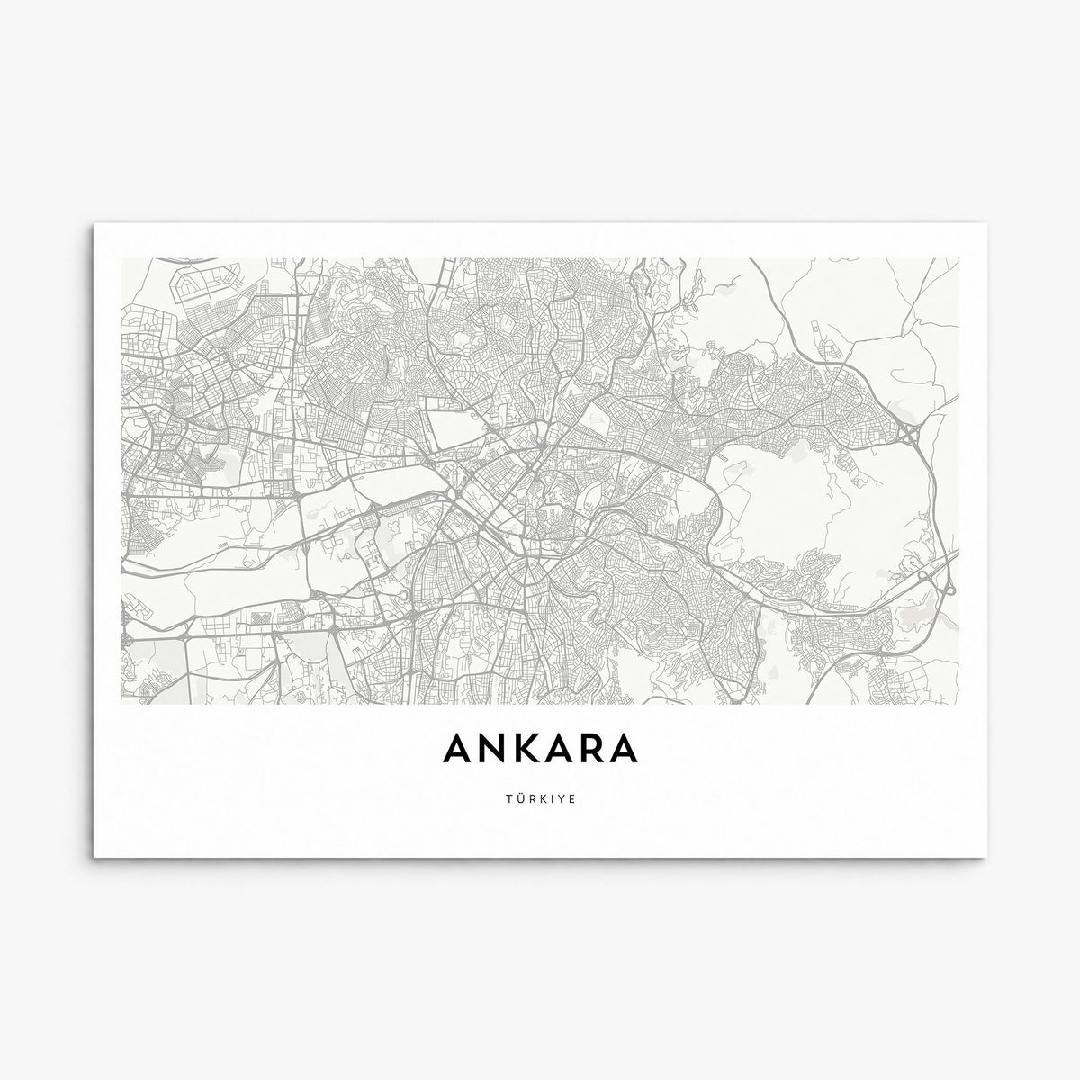 Ankara Map Poster, print only (unframed)