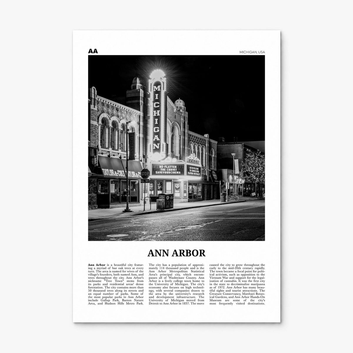 Ann Arbor Newspaper No 1 Poster, print only (unframed)