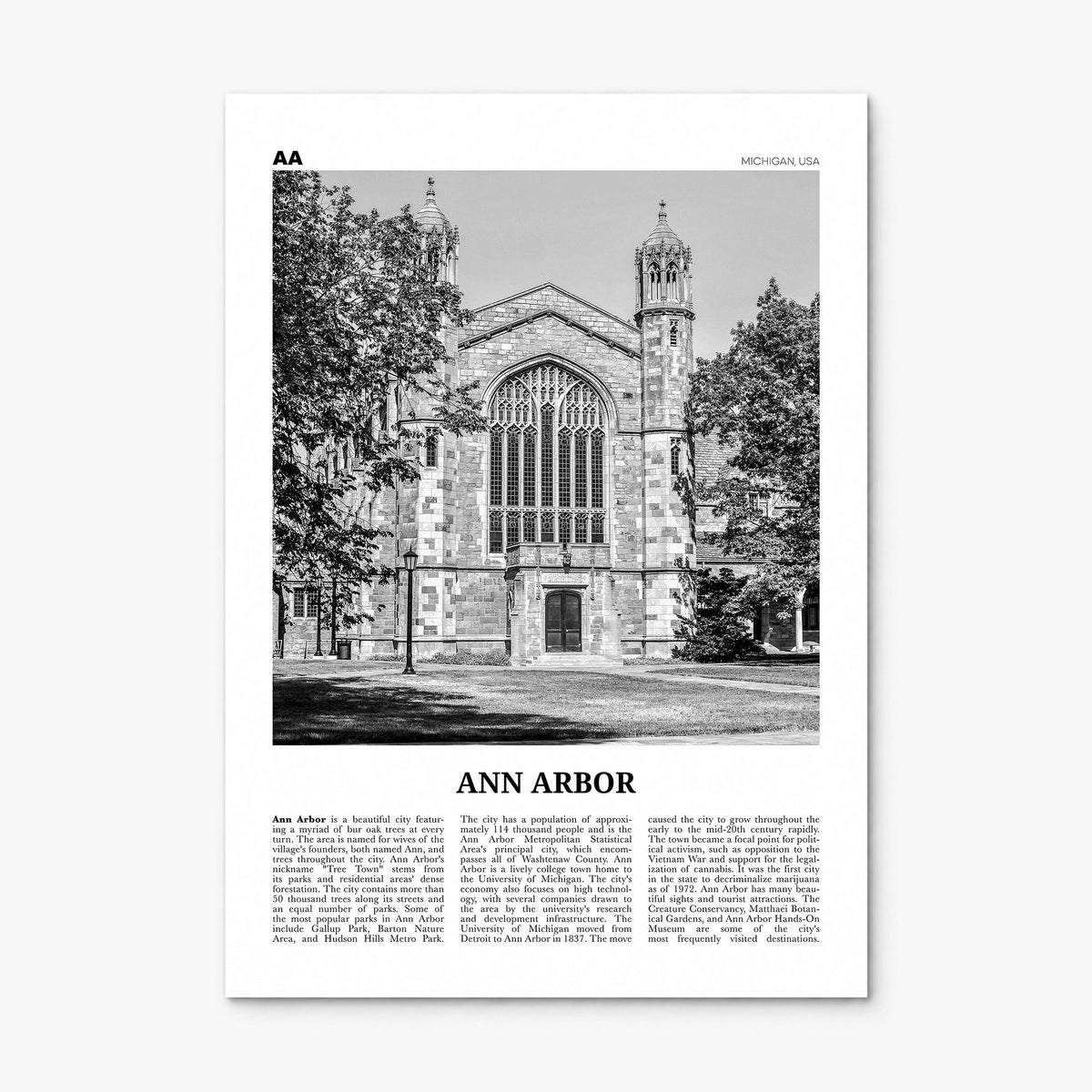 Ann Arbor Newspaper No 2 Poster, print only (unframed)