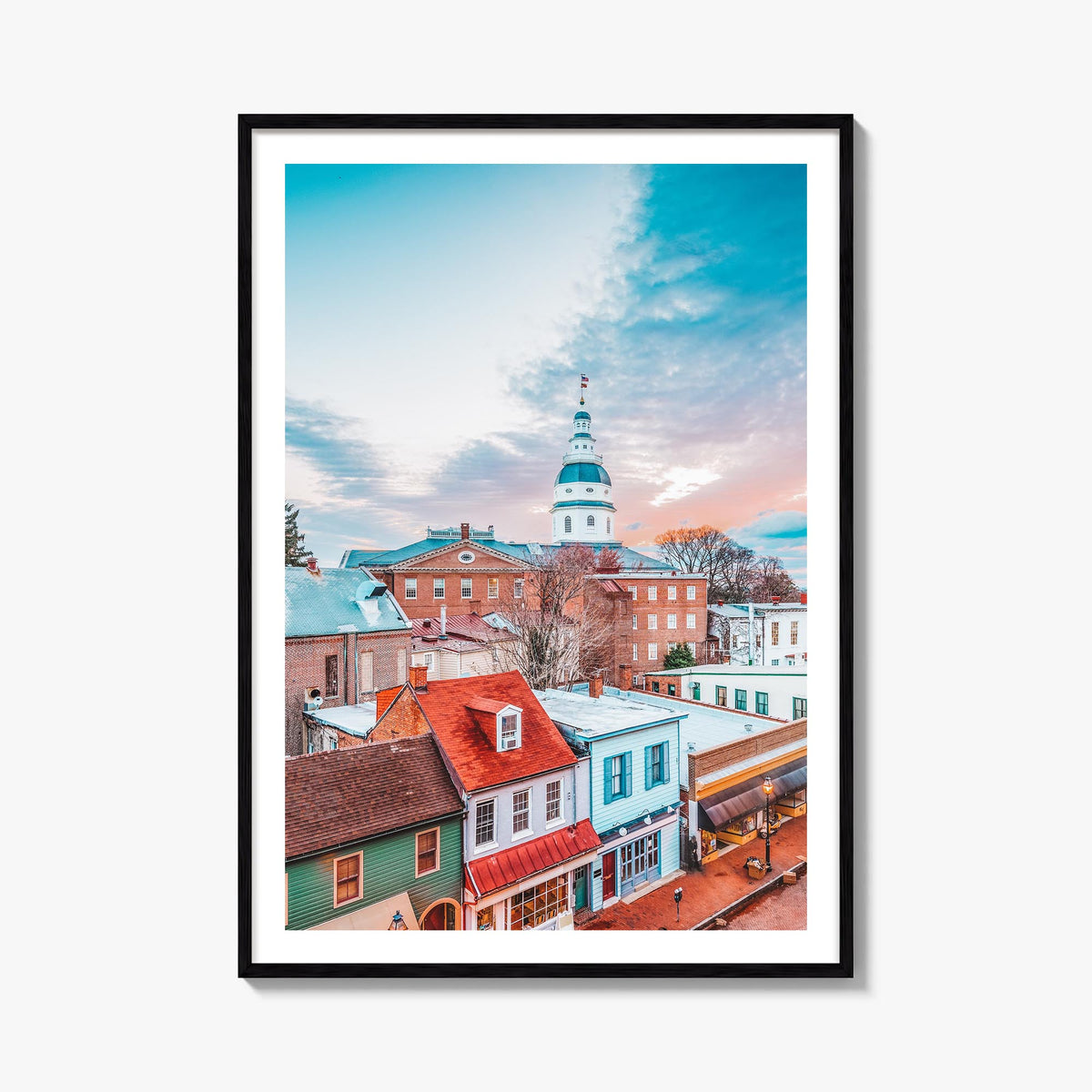 Annapolis no. 1 colorful photo poster of Maryland, USA – vertical wall art, unframed print shown in interior mockup