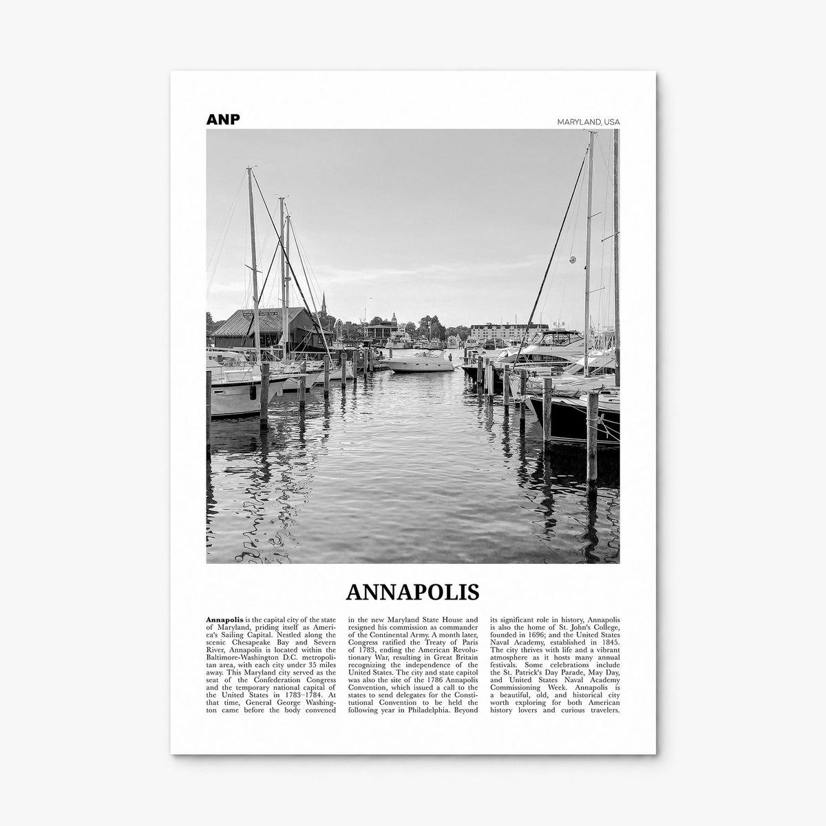Annapolis Newspaper No 1 Poster, print only (unframed)