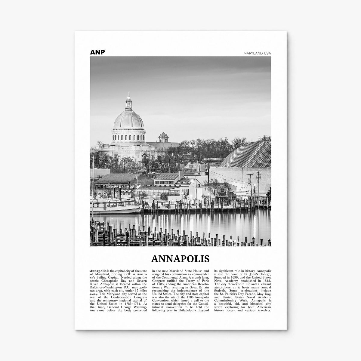 Annapolis Newspaper No 2 Poster, print only (unframed)