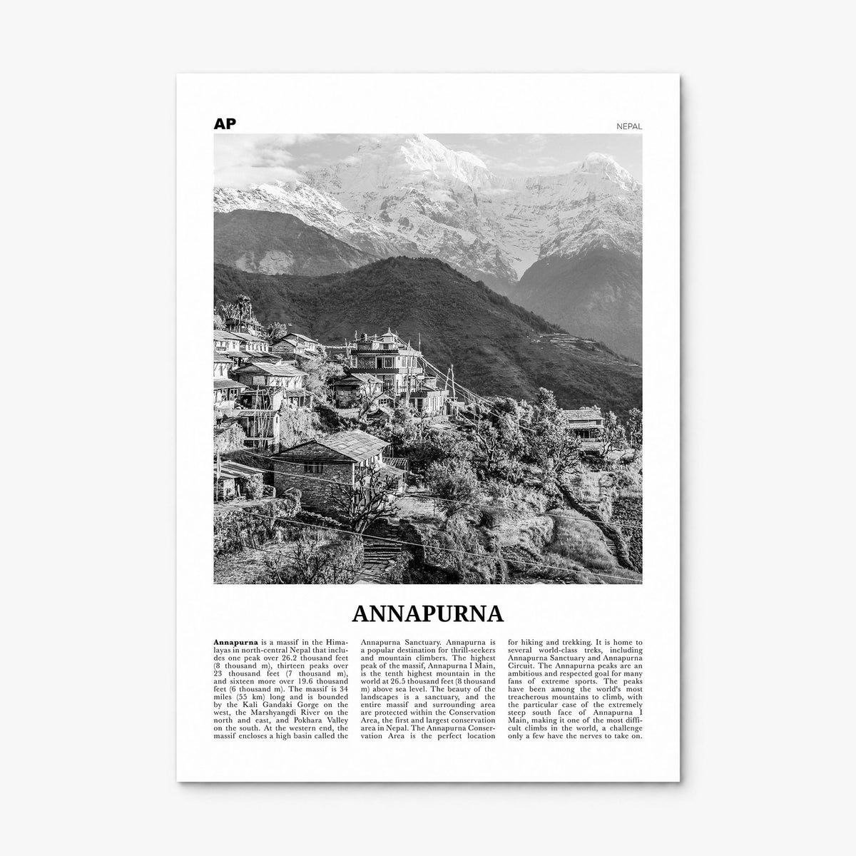 Annapurna Newspaper Poster, print only (unframed)