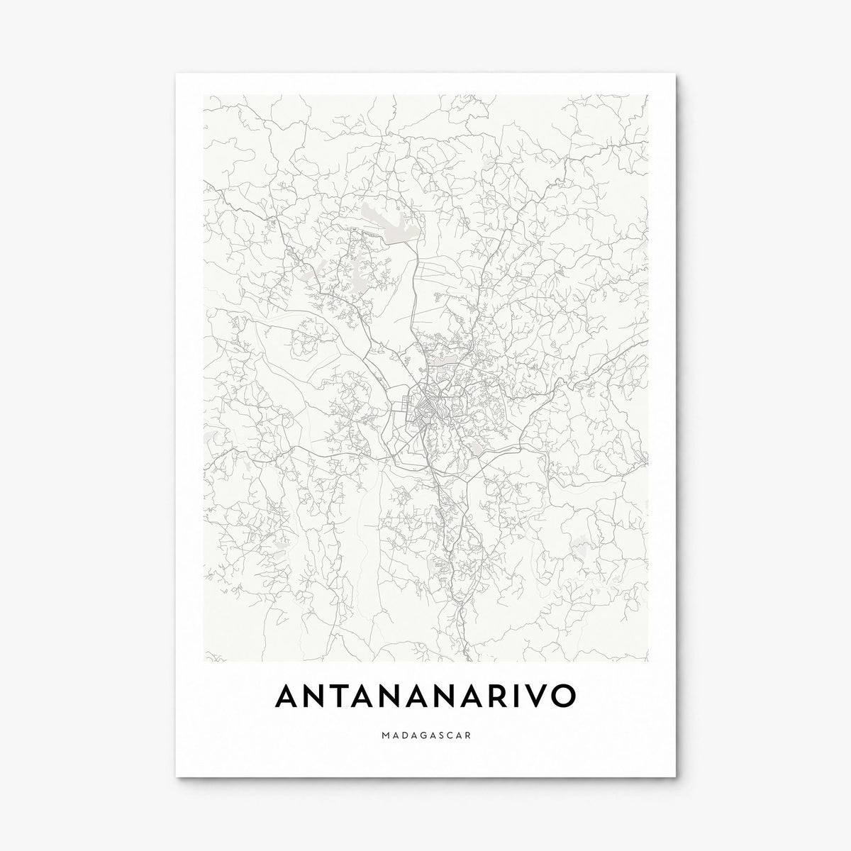 Antananarivo Map Poster, print only (unframed)