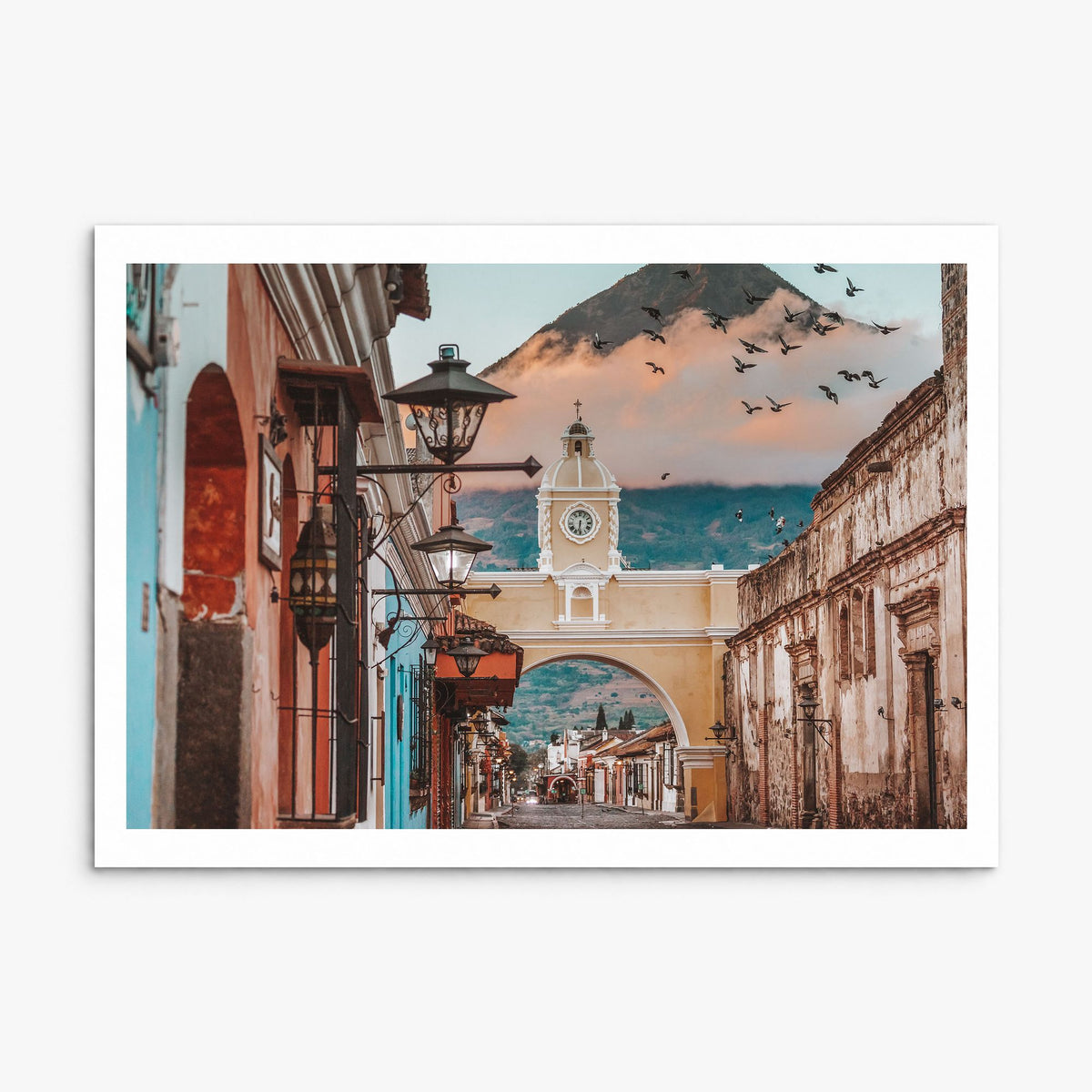 Antigua Guatemala Photo Poster, print only (unframed), white border