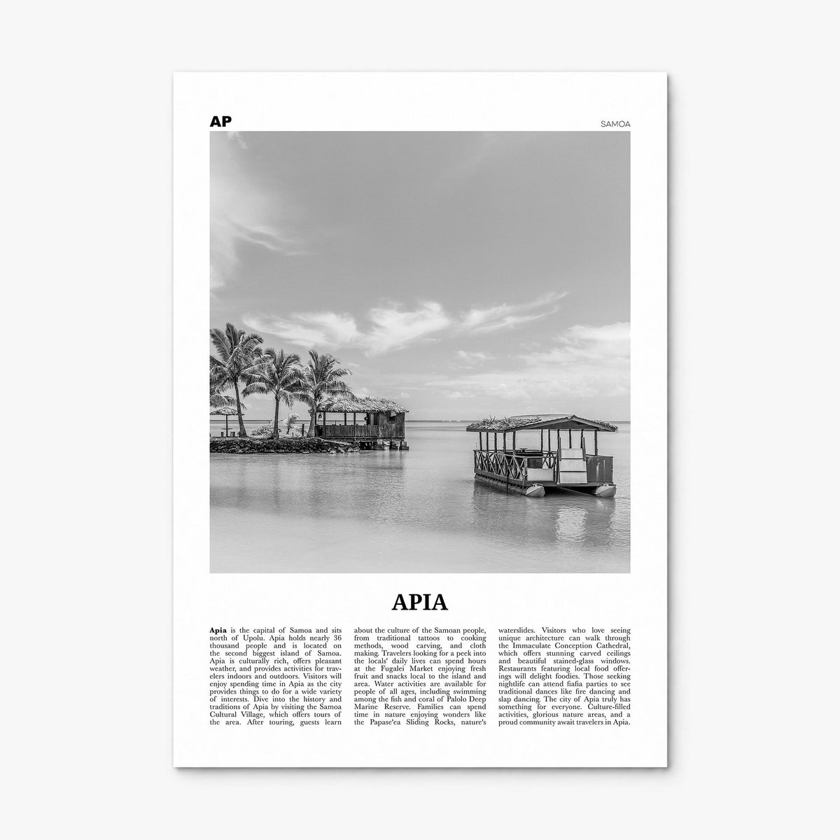 Apia Newspaper Poster, print only (unframed)
