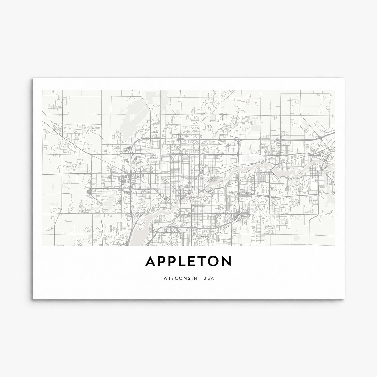 Appleton Map Poster, print only (unframed)