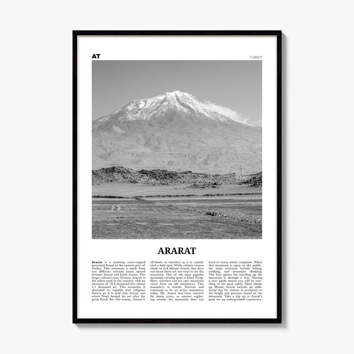 Ararat Newspaper Poster, framed poster mockup