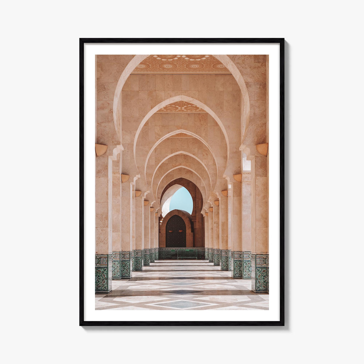 Arch no. 2 colorful photo poster – vertical wall art, unframed print shown in interior mockup