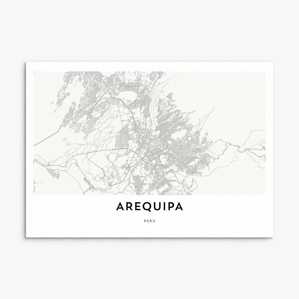 Arequipa Map Poster, print only (unframed)