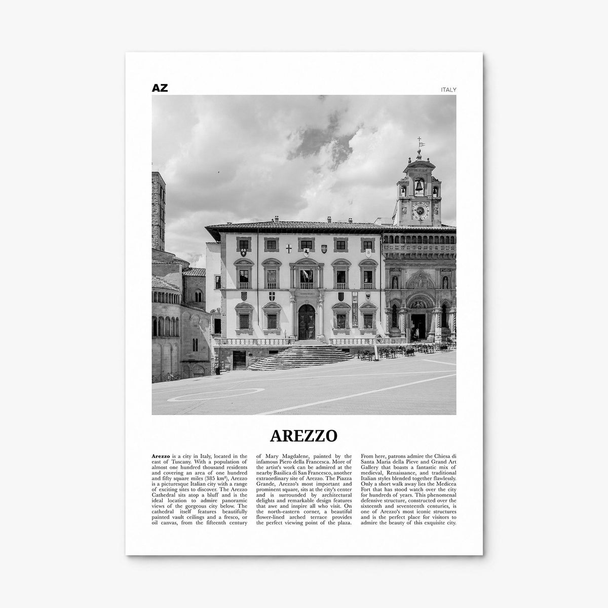 Arezzo Newspaper Poster, print only (unframed)