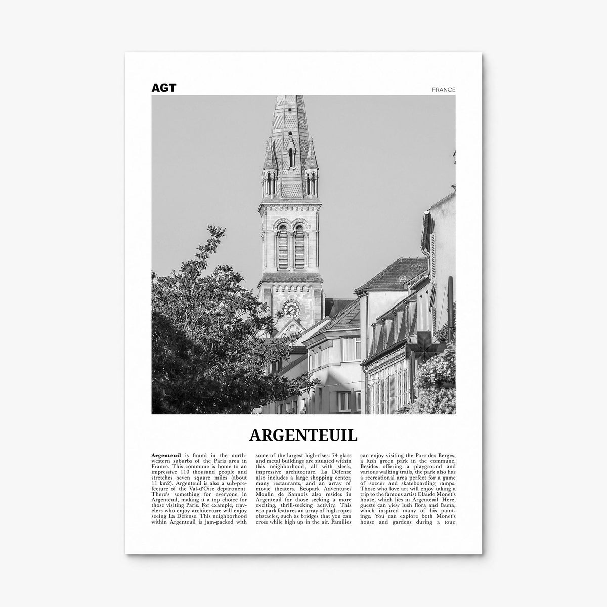 Argenteuil Newspaper Poster, print only (unframed)