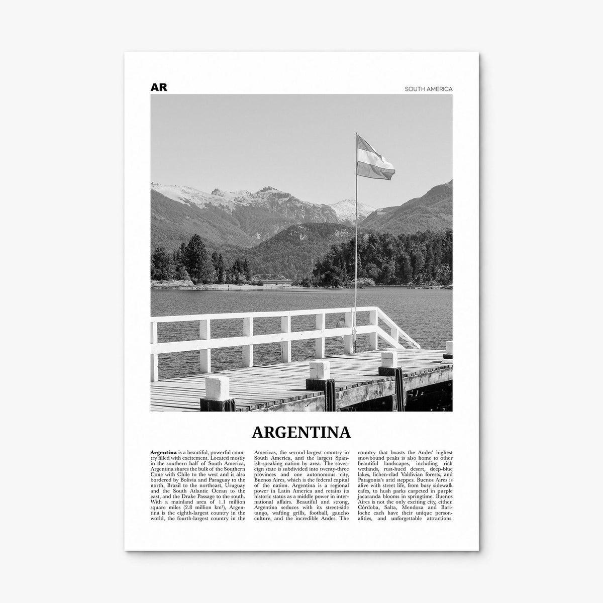Argentina Newspaper No 2 Poster, print only (unframed)