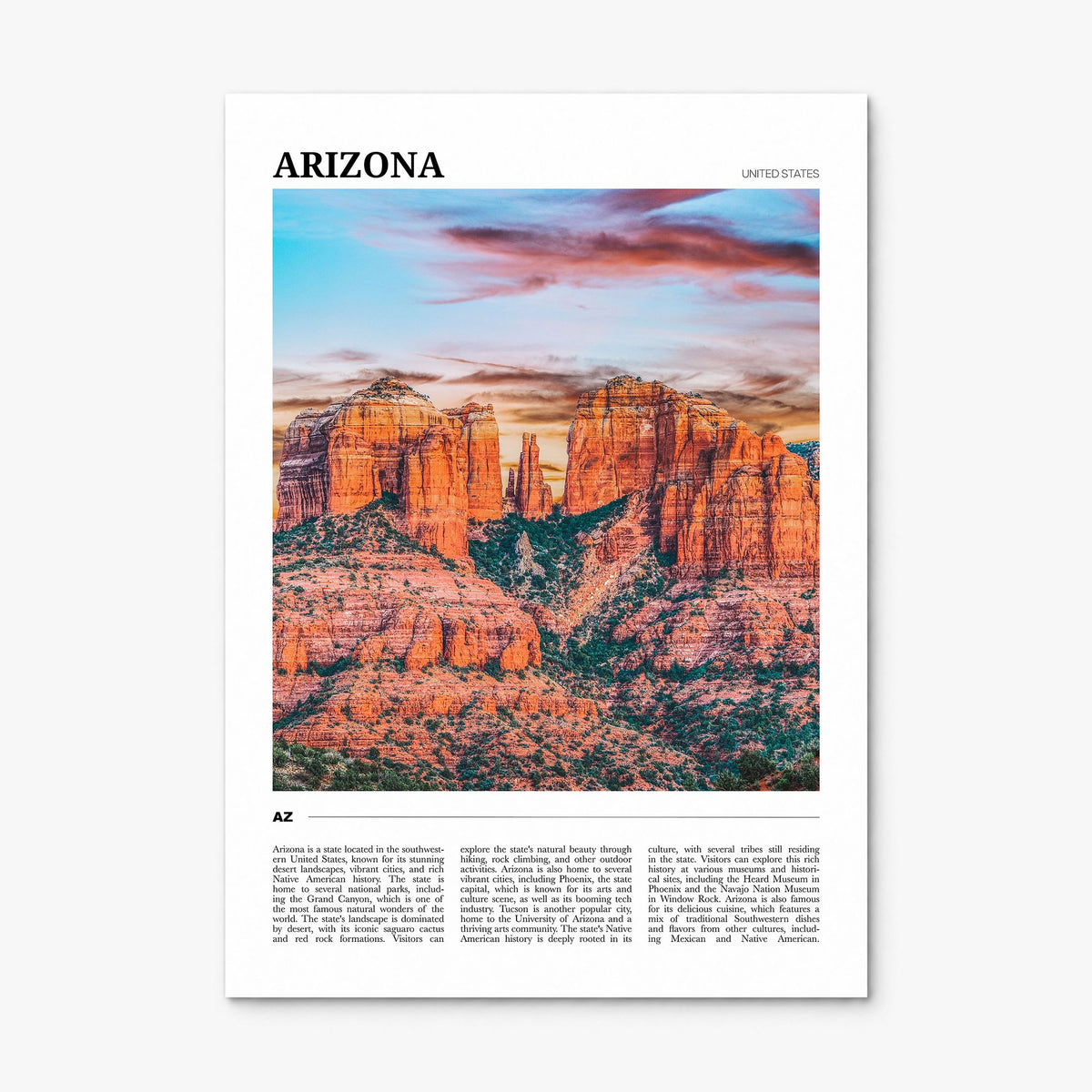 Arizona Travel No 2 Poster, print only (unframed)