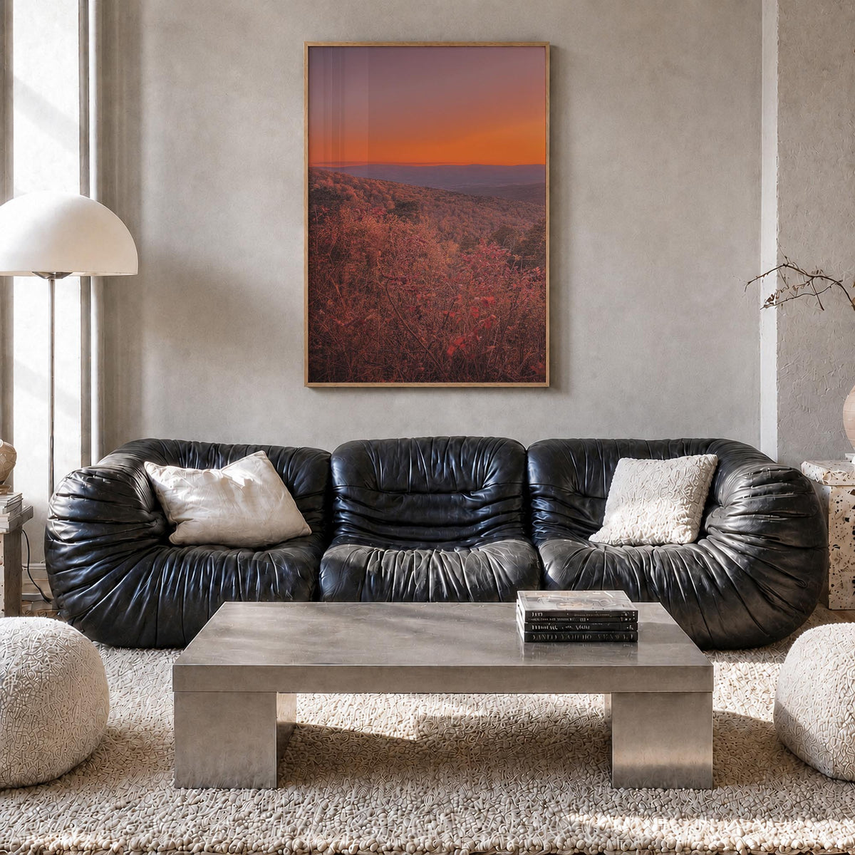 Arkansas no. 3 colorful photo poster of United States – vertical wall art in natural wood frame, hanging on wall