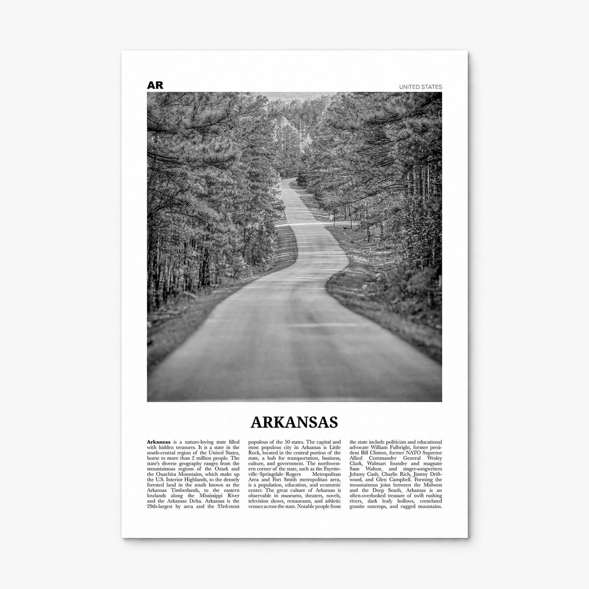 Arkansas Newspaper No 1 Poster, print only (unframed)
