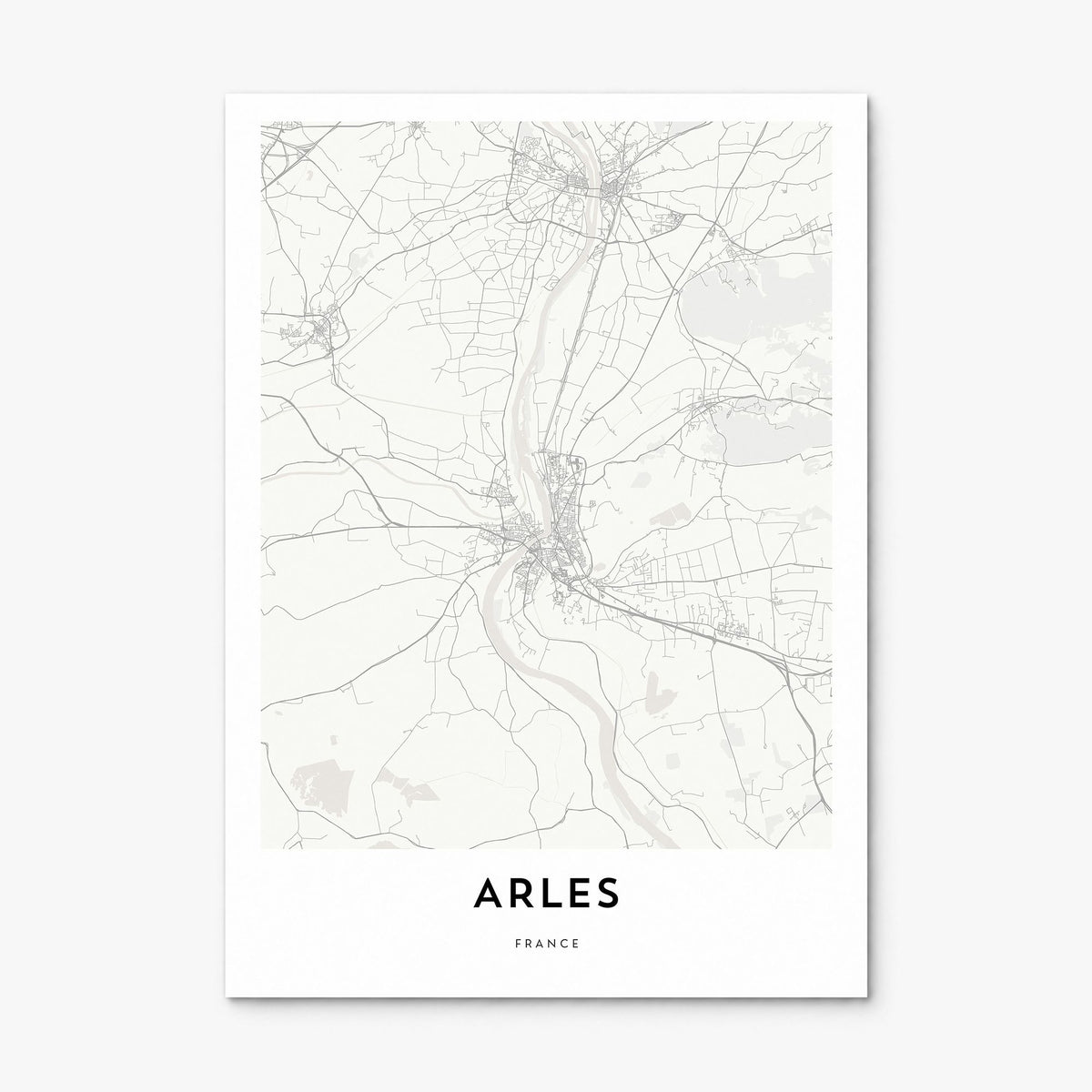 Arles Map Poster, print only (unframed)